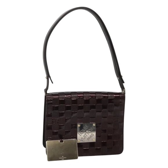 LOUIS VUITTON Damier Vernis Cabaret Shoulder Bag Black M92124 LV Auth 120070 - Picture 1 of 16